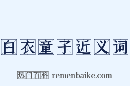 白衣童子近义词是什么意思的图片